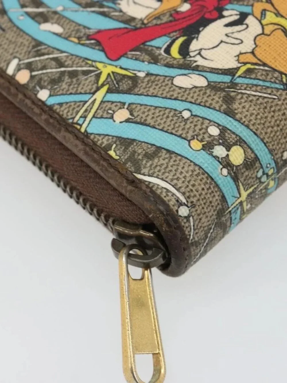 GUCCI GG Supreme Wallet PVC Beige 647940 Auth 186699A